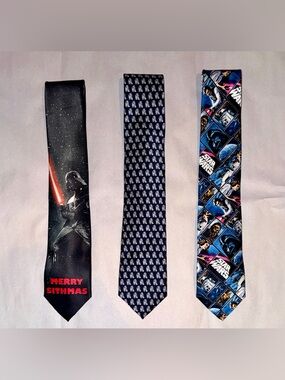 Star Wars Men's Novelty Tie Trio - Darth Vader, R2D2, & Characters-EC